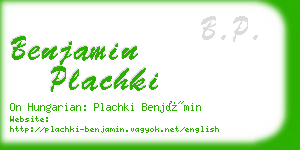 benjamin plachki business card